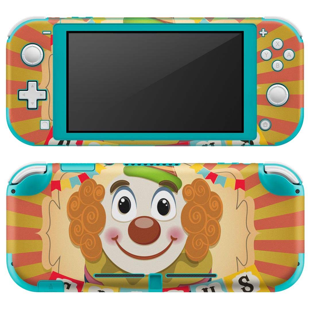 igsticker Nintendo Switch Lite 専用 デザインスキンシール 全面 ニンテンドー スイッチ ライト 専用 ゲーム機 カバー アクセサリー フィルム ステッカー エアフリー 006976 サーカス　ピエロ