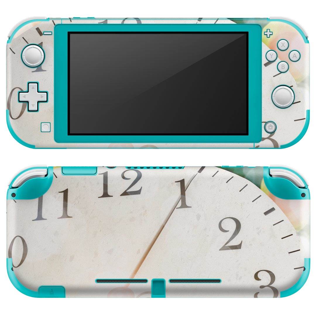 igsticker Nintendo Switch Lite 専用 デザインスキンシール 全面 ニンテンドー スイッチ ライト 専用 ゲーム機 カバー アクセサリー フィルム ステッカー エアフリー 006979 時計　カラフル