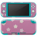 igsticker Nintendo Switch Lite 専用 デザインスキンシール 全面 ニンテンドー スイッチ ライト 専用 ゲーム機 カバー アクセサリー フィルム ステッカー エアフリー 006988 花 ピンク(2)