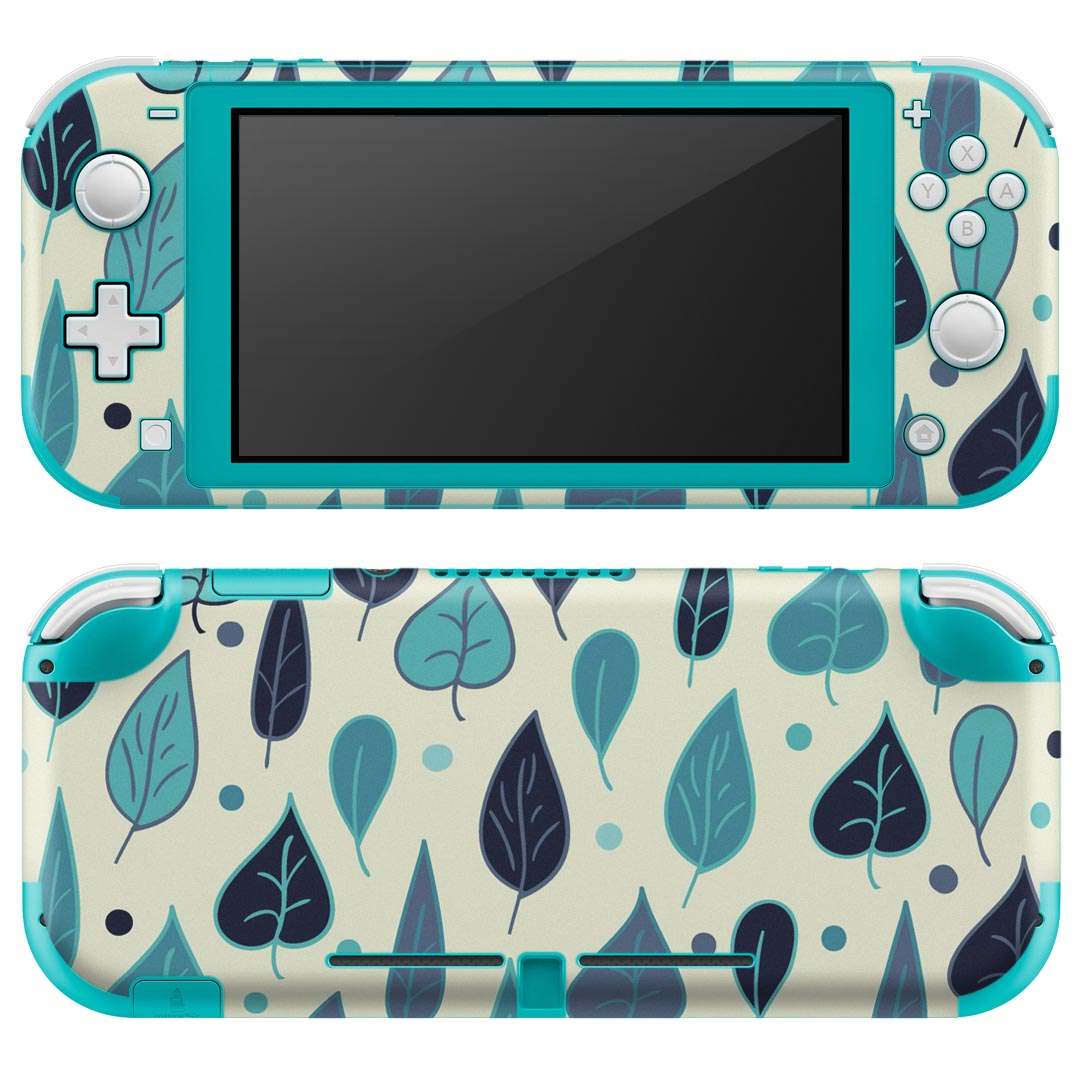 igsticker Nintendo Switch Lite 専用 デザインスキンシール 全面 ニンテンドー スイッチ ライト 専用 ゲーム機 カバー アクセサリー フィルム ステッカー エアフリー 006997 木目 葉っぱ 模様 植物