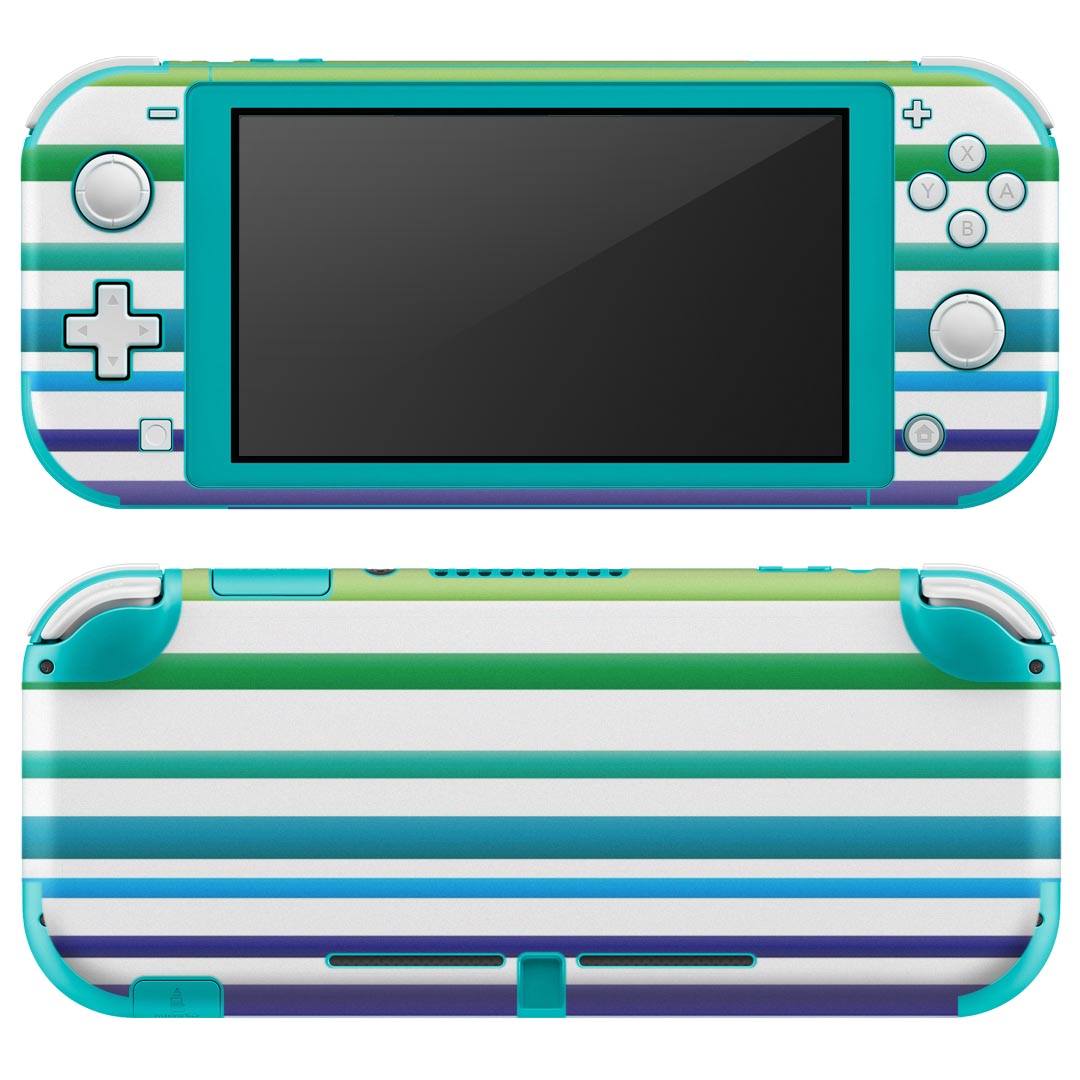 igsticker Nintendo Switch Lite 専用 デザインスキンシール 全面 ニンテンドー スイッチ ライト 専用 ゲーム機 カバー アクセサリー フィルム ステッカー エアフリー 007065 レインボー　模様