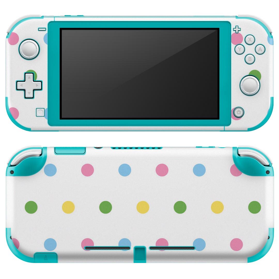 igsticker Nintendo Switch Lite 専用 デザインスキンシール 全面 ニンテンドー スイッチ ライト 専用 ゲーム機 カバー アクセサリー フィルム ステッカー エアフリー 007077 水玉 模様