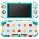 igsticker Nintendo Switch Lite 専用 デザインスキンシール 全面 ニンテンドー スイッチ ライト 専用 ゲーム機 カバー アクセサリー フィルム ステッカー エアフリー 007092 水玉　模様