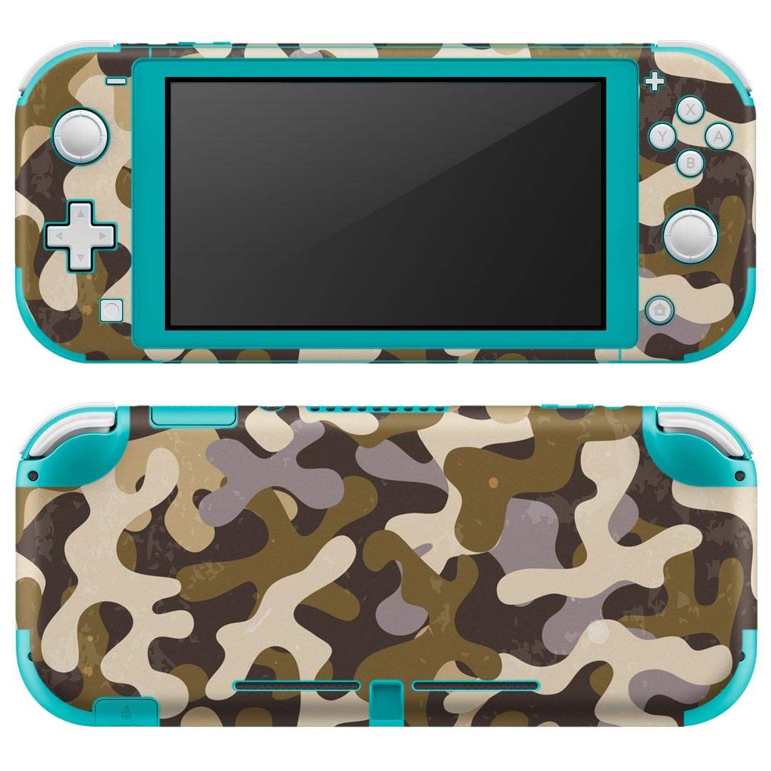 igsticker Nintendo Switch Lite 専用 デザインスキンシール 全面 ニンテンドー スイッチ ライト 専用 ゲーム機 カバー アクセサリー フィルム ステッカー エアフリー 007132 迷彩　模様