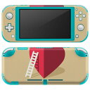 igsticker Nintendo Switch Lite 専用 デザインスキンシール 全面 ニンテンドー スイッチ ライト 専用 ゲーム機 カバー アクセサリー フィルム ステッカー エアフリー 007141 ハート 文字