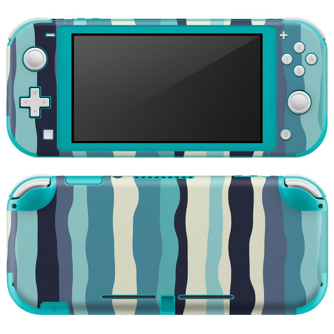 igsticker Nintendo Switch Lite 専用 デザインスキンシール 全面 ニンテンドー スイッチ ライト 専用 ゲーム機 カバー アクセサリー フィルム ステッカー エアフリー 007143 ストライプ 模様