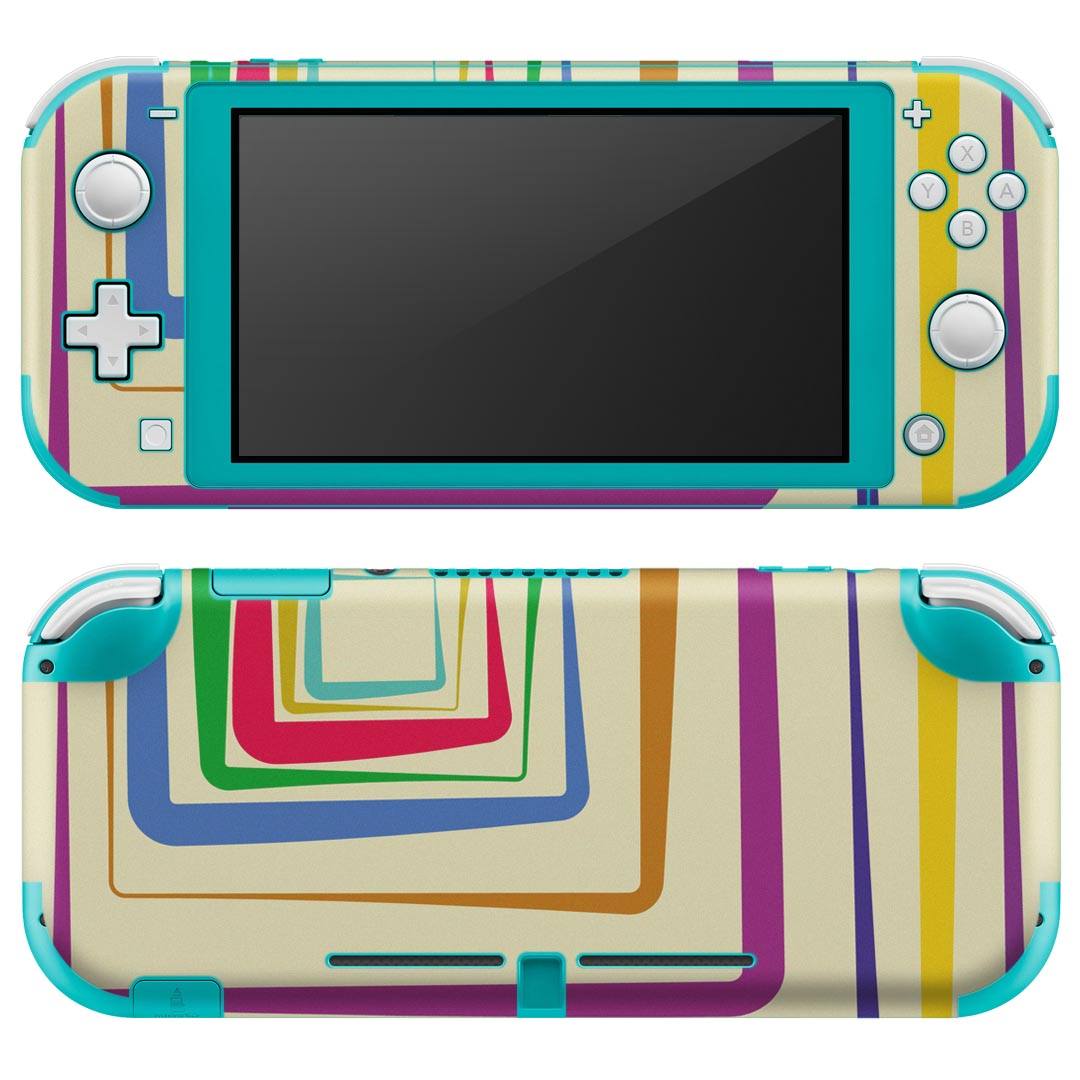 igsticker Nintendo Switch Lite 専用 デザインスキンシール 全面 ニンテンドー スイッチ ライト 専用 ゲーム機 カバー アクセサリー フィルム ステッカー エアフリー 007163 カラフル レインボー