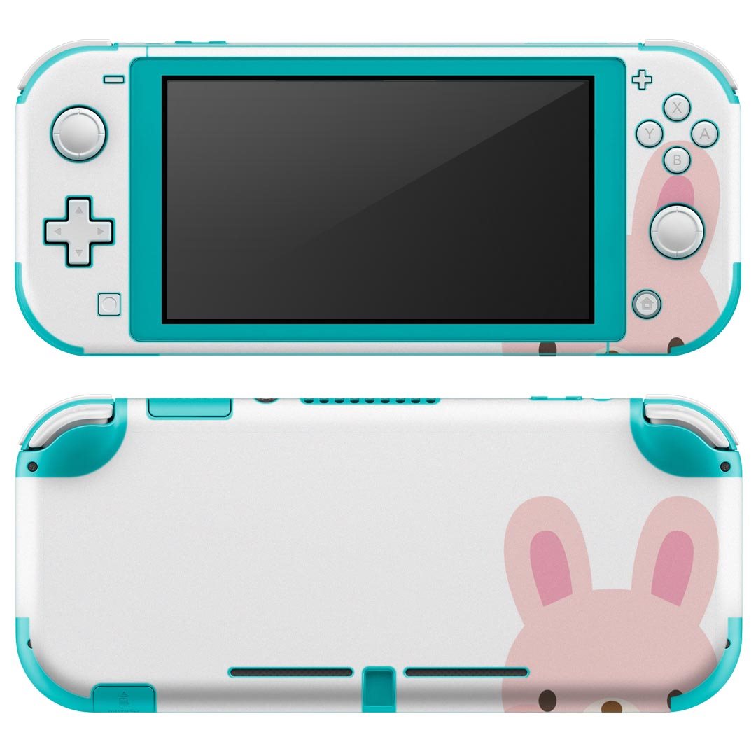 igsticker Nintendo Switch Lite 専用 デザインスキンシール 全面 ニンテンドー スイッチ ライト 専用 ゲーム機 カバー アクセサリー フィルム ステッカー エアフリー 007167 アニマル うさぎ キャラクター