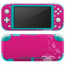 igsticker Nintendo Switch Lite 専用 デザインスキンシール 全面 ニンテンドー スイッチ ライト 専用 ゲーム機 カバー アクセサリー フィルム ステッカー エアフリー 007215 ハート ピンク(2)