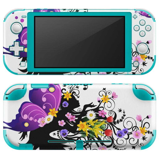 igsticker Nintendo Switch Lite 専用 デザインスキンシール 全面 ニンテンドー スイッチ ライト 専用 ゲーム機 カバー アクセサリー フィルム ステッカー エアフリー 007221 蝶 人物 カラフル igsticker Nintendo Switch Lite 専用 デザインスキンシール 全面 ニンテンドー スイッチ ライト 専用 ゲーム機 カバー アクセサリー フィルム ステッカー エアフリー 007221 蝶 人物 カラフル