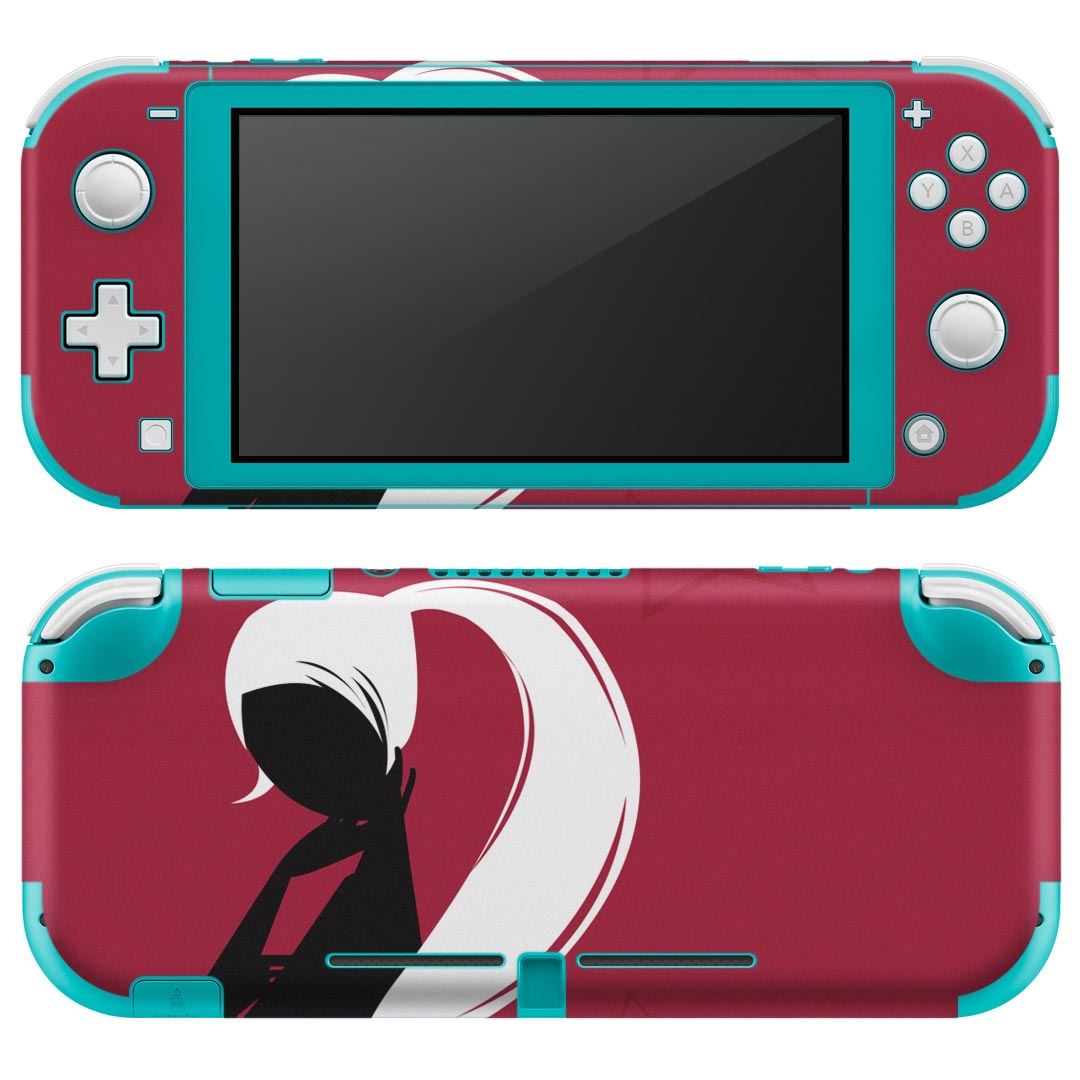igsticker Nintendo Switch Lite 専用 デザインスキンシール 全面 ニンテンドー スイッチ ライト 専用 ゲーム機 カバー アクセサリー フィルム ステッカー エアフリー 007237 人物 赤 レッド