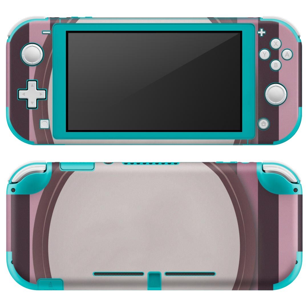 igsticker Nintendo Switch Lite 専用 デザインスキンシール 全面 ニンテンドー スイッチ ライト 専用 ゲーム機 カバー アクセサリー フィルム ステッカー エアフリー 007244 ストライプ　鏡