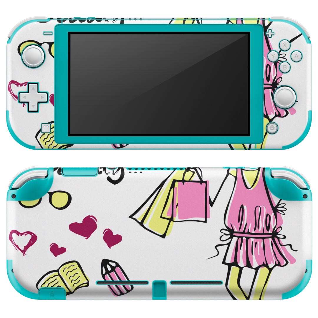 igsticker Nintendo Switch Lite 専用 デザインスキンシール 全面 ニンテンドー スイッチ ライト 専用 ゲーム機 カバー アクセサリー フィルム ステッカー エアフリー 007265 イラスト 人物