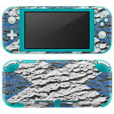 igsticker Nintendo Switch Lite 専用 デザインスキンシール 全面 ニンテンドー スイッチ ライト 専用 ゲーム機 カバー アクセサリー フィルム ステッカー エアフリー 007283 青 ブルー 白 ホワイト バツ(2)