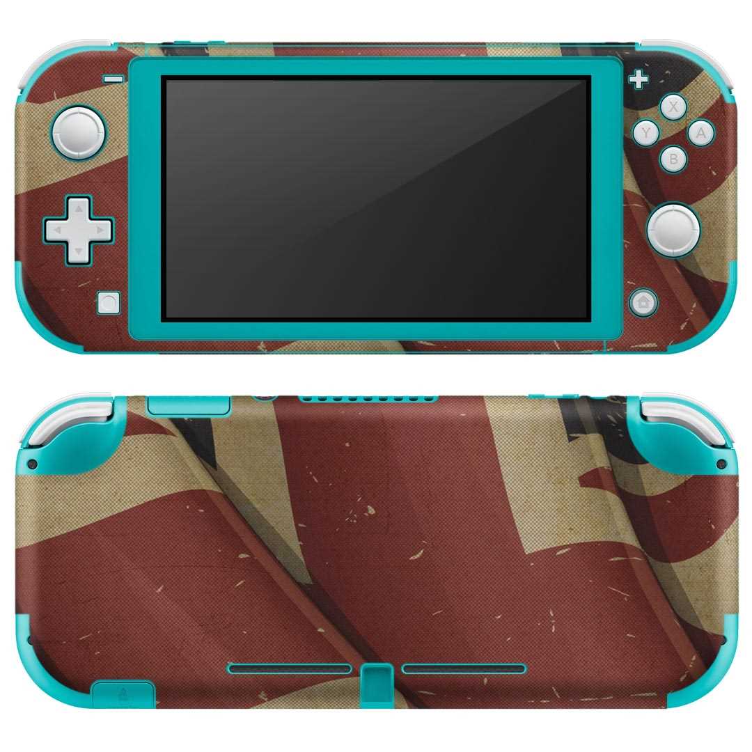 igsticker Nintendo Switch Lite 専用 デザインスキンシール 全面 ニンテンドー スイッチ ライト 専用 ゲーム機 カバー アクセサリー フィルム ステッカー エアフリー 007289 レトロ 国旗 英国
