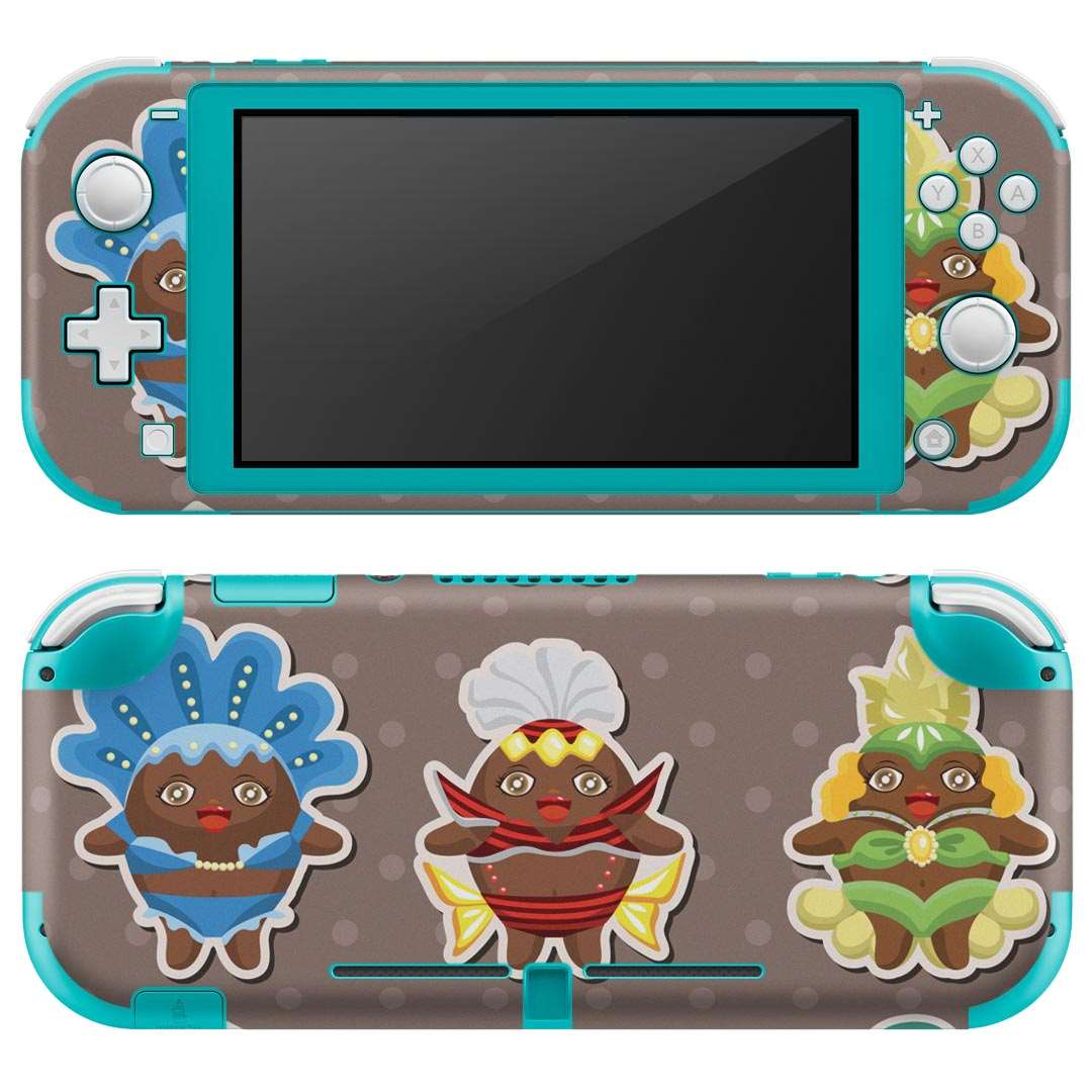 igsticker Nintendo Switch Lite 専用 デザインスキンシール 全面 ニンテンドー スイッチ ライト 専用 ゲーム機 カバー アクセサリー フィルム ステッカー エアフリー 007296 サンバ　キャラクター　イラスト　カラフル