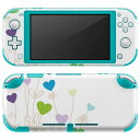 igsticker Nintendo Switch Lite 専用 デザインスキンシール 全面 ニンテンドー スイッチ ライト 専用 ゲーム機 カバー アクセサリー フィルム ステッカー エアフリー 007310 ハート 植物 青 ブルー