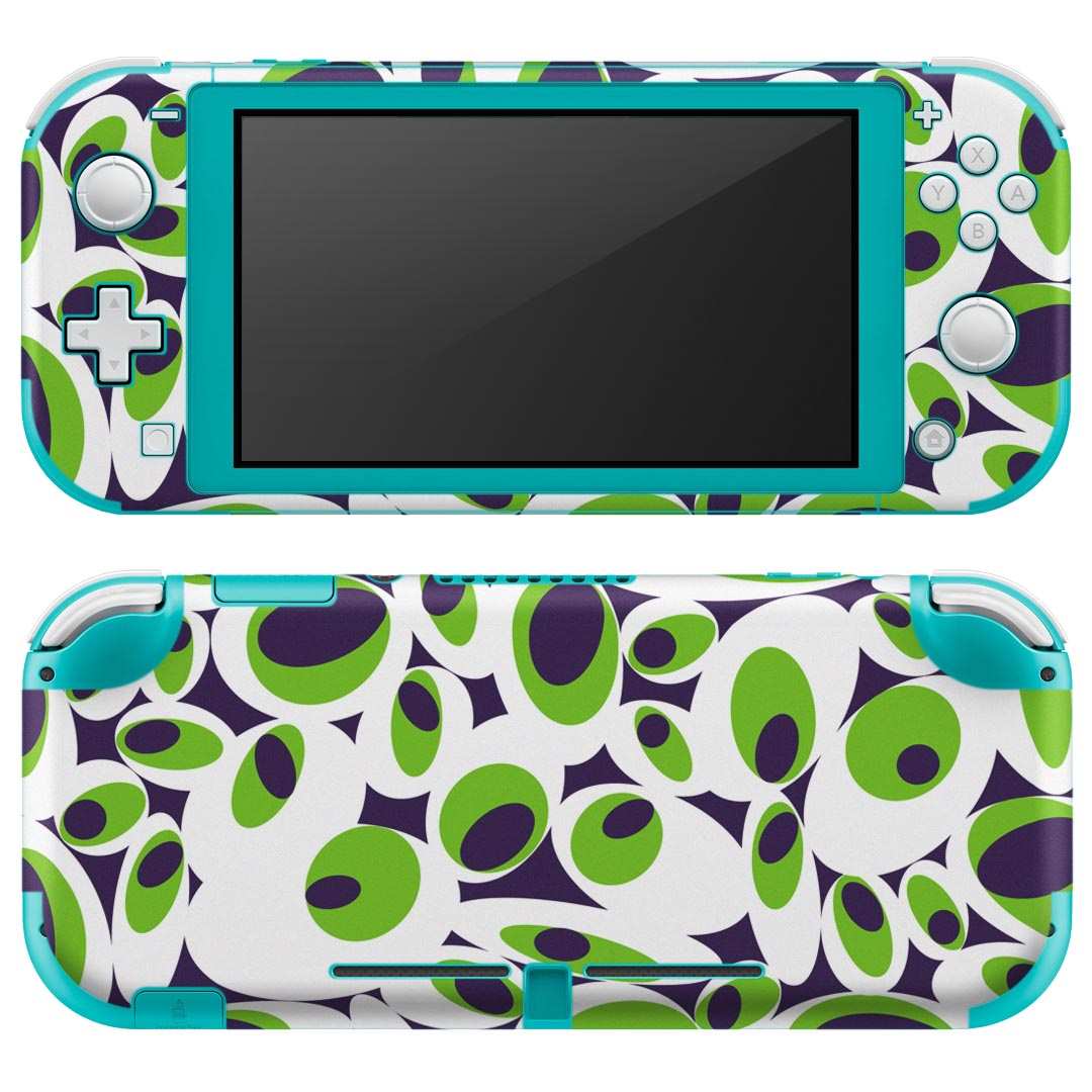 igsticker Nintendo Switch Lite 専用 デザインスキンシール 全面 ニンテンドー スイッチ ライト 専用 ゲーム機 カバー アクセサリー フィルム ステッカー エアフリー 007314 模様　水玉　モンスター