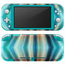 igsticker Nintendo Switch Lite 専用 デザインスキンシール 全面 ニンテンドー スイッチ ライト 専用 ゲーム機 カバー アクセサリー フィルム ステッカー エアフリー 007318 木目 イラスト 模様 水色 ストライプ(2)