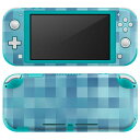 igsticker Nintendo Switch Lite 専用 デザインスキンシール 全面 ニンテンドー スイッチ ライト 専用 ゲーム機 カバー アクセサリー フィルム ステッカー エアフリー 007335 木目 チェック 青 ブルー 模様(2)