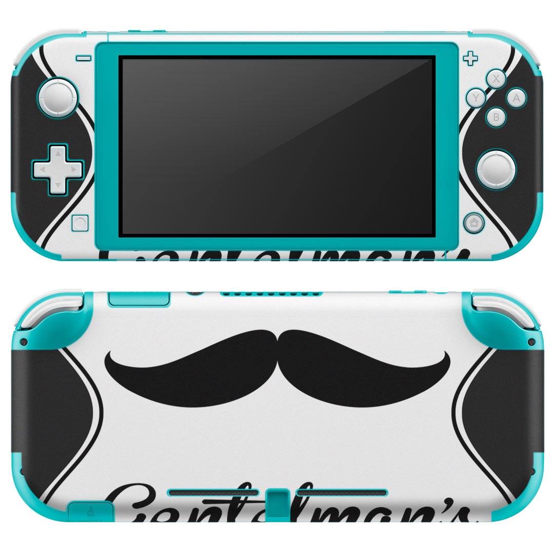 igsticker Nintendo Switch Lite 専用 デザインスキンシール 全面 ニンテンドー スイッチ ライト 専用 ゲーム機 カバー アクセサリー フィルム ステッカー エアフリー 007352 髭 ヒゲ 黒 ブラック