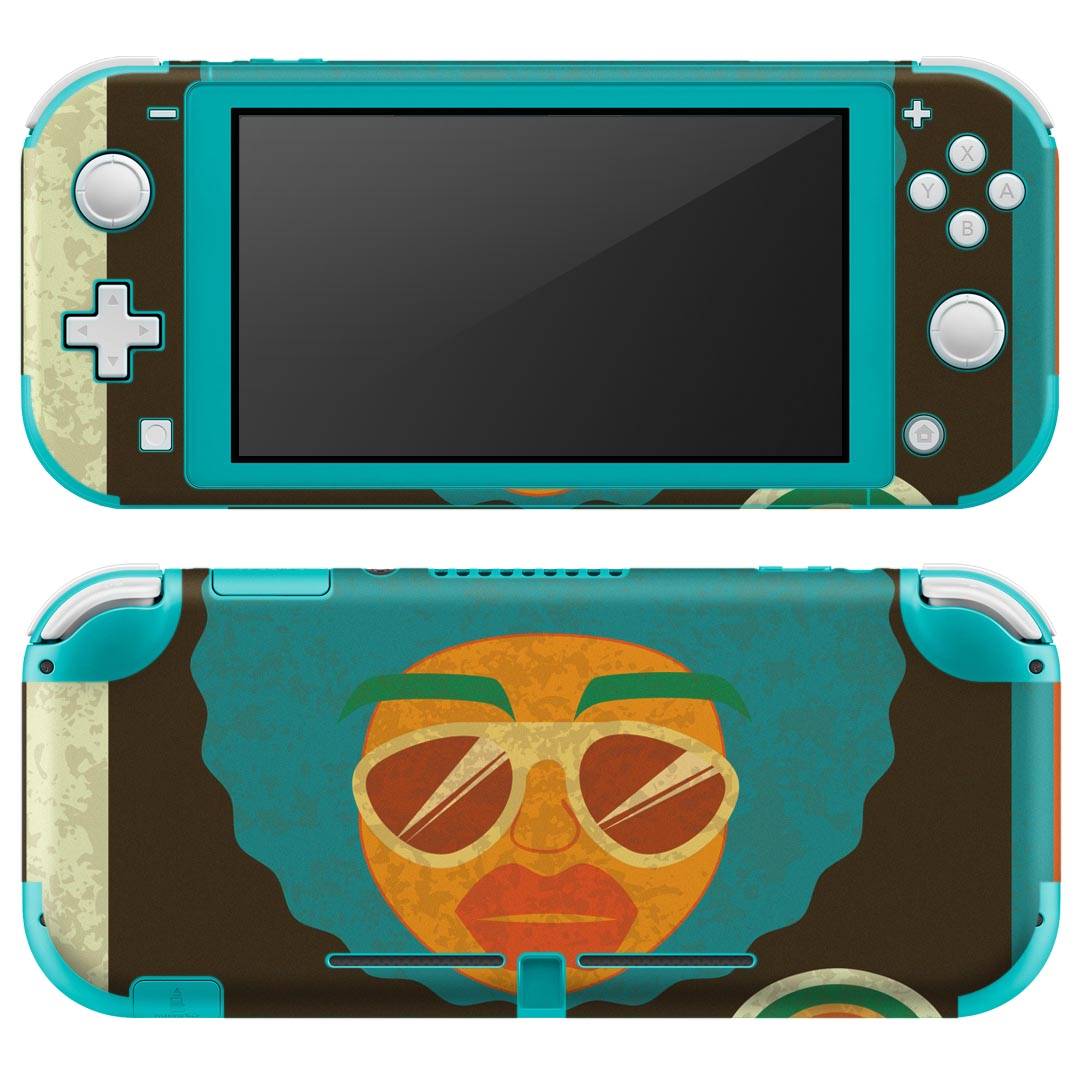 igsticker Nintendo Switch Lite 専用 デザインスキンシール 全面 ニンテンドー スイッチ ライト 専用 ゲーム機 カバー アクセサリー フィルム ステッカー エアフリー 007372 アフロ　人物　イラスト