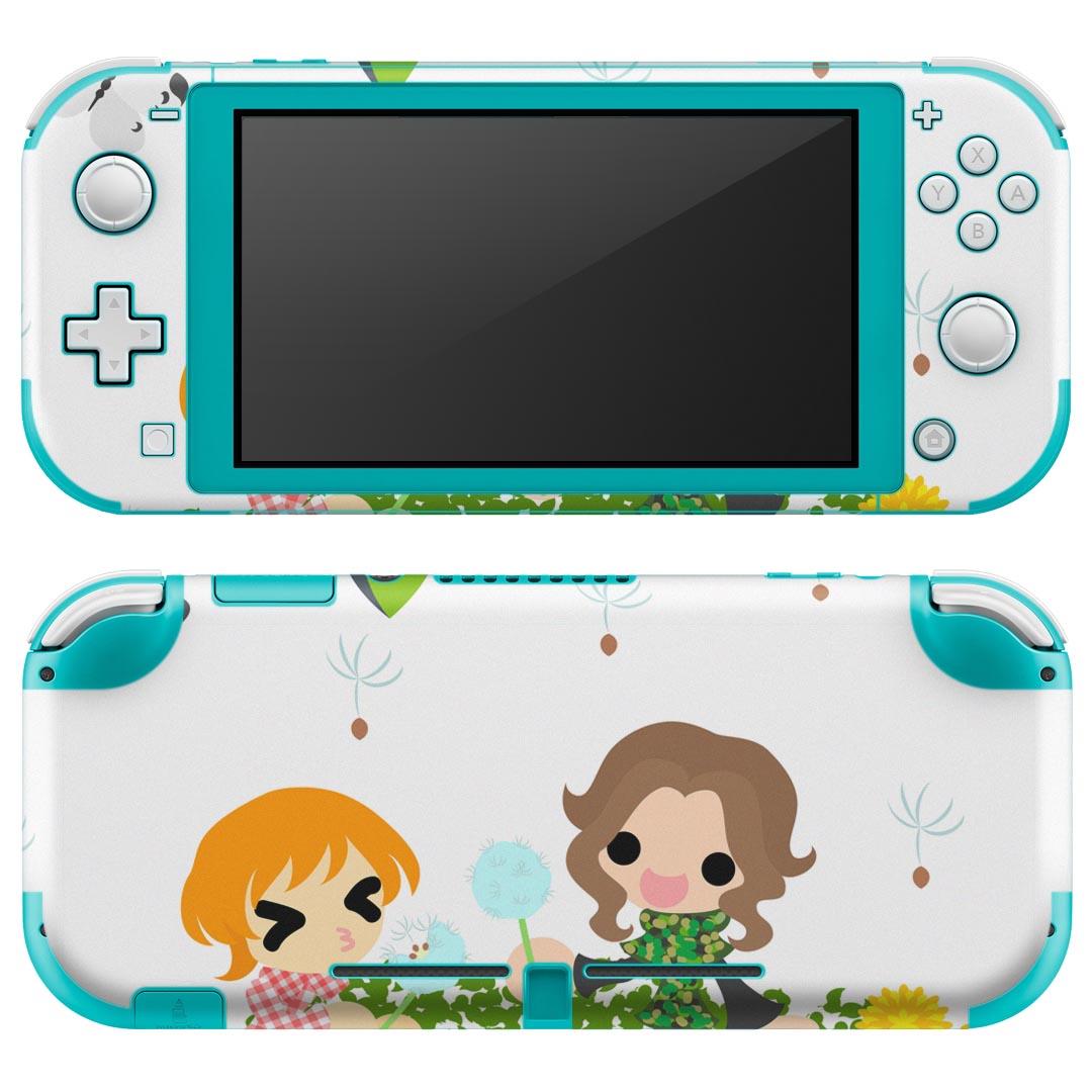 igsticker Nintendo Switch Lite 専用 デザインスキンシール 全面 ニンテンドー スイッチ ライト 専用 ゲーム機 カバー アクセサリー フィルム ステッカー エアフリー 007402 鳥 人物 イラスト キャラクター