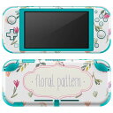 igsticker Nintendo Switch Lite 専用 デザインスキンシール 全面 ニンテンドー スイッチ ライト 専用 ゲーム機 カバー アクセサリー フィルム ステッカー エアフリー 007478 花 水彩 模様