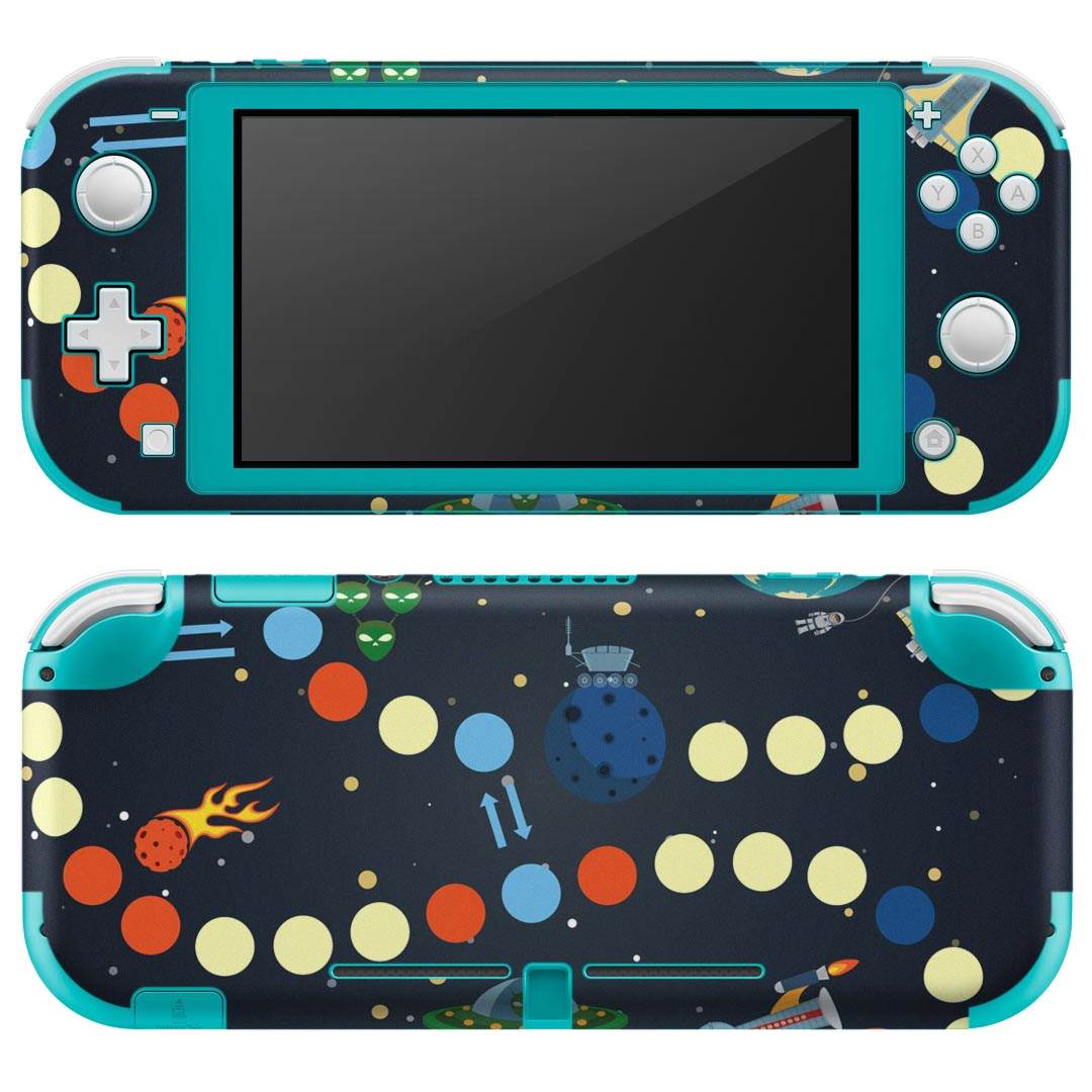 igsticker Nintendo Switch Lite 専用 デザインスキンシール 全面 ニンテンドー スイッチ ライト 専用 ゲーム機 カバー アクセサリー フィルム ステッカー エアフリー 007496 宇宙 イラスト 地球 星