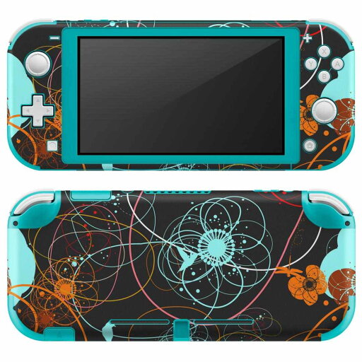 igsticker Nintendo Switch Lite 専用 デザインスキンシール 全面 ニンテンドー スイッチ ライト 専用 ゲーム機 カバー アクセサリー フィルム ステッカー エアフリー 007591 花 水色 赤 レッド igsticker Nintendo Switch Lite 専用 デザインスキンシール 全面 ニンテンドー スイッチ ライト 専用 ゲーム機 カバー アクセサリー フィルム ステッカー エアフリー 007591 花 水色 赤 レッド
