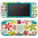 igsticker Nintendo Switch Lite 専用 デザインスキンシール 全面 ニンテンドー スイッチ ライト 専用 ゲーム機 カバー アクセサリー フィルム ステッカー エアフリー 007593 花　　カラフル　模様