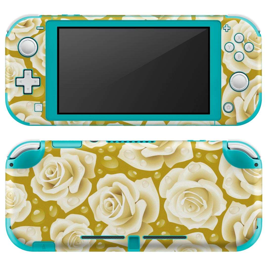 igsticker Nintendo Switch Lite 専用 デザインスキンシール 全面 ニンテンドー スイッチ ライト 専用 ゲーム機 カバー アクセサリー フィルム ステッカー エアフリー 007622 花 模様