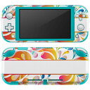 igsticker Nintendo Switch Lite 専用 デザインスキンシール 全面 ニンテンドー スイッチ ライト 専用 ゲーム機 カバー アクセサリー フィルム ステッカー エアフリー 007648 植物 カラフル レインボー(2)