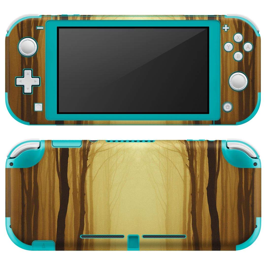 igsticker Nintendo Switch Lite 専用 デザインスキンシール 全面 ニンテンドー スイッチ ライト 専用 ゲーム機 カバー アクセサリー フィルム ステッカー エアフリー 007665 クール 写真　木　植物　森