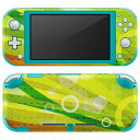 igsticker Nintendo Switch Lite 専用 デザインスキンシール 全面 ニンテンドー スイッチ ライト 専用 ゲーム機 カバー アクセサリー フィルム ステッカー エアフリー 007671 カラフル 緑 グリーン ドット