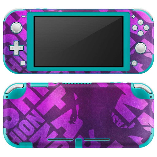 igsticker Nintendo Switch Lite 専用 デザインスキンシール 全面 ニンテンドー スイッチ ライト 専用 ゲーム機 カバー アクセサリー フィルム ステッカー エアフリー 007681 英語 文字 人物 紫 パープル