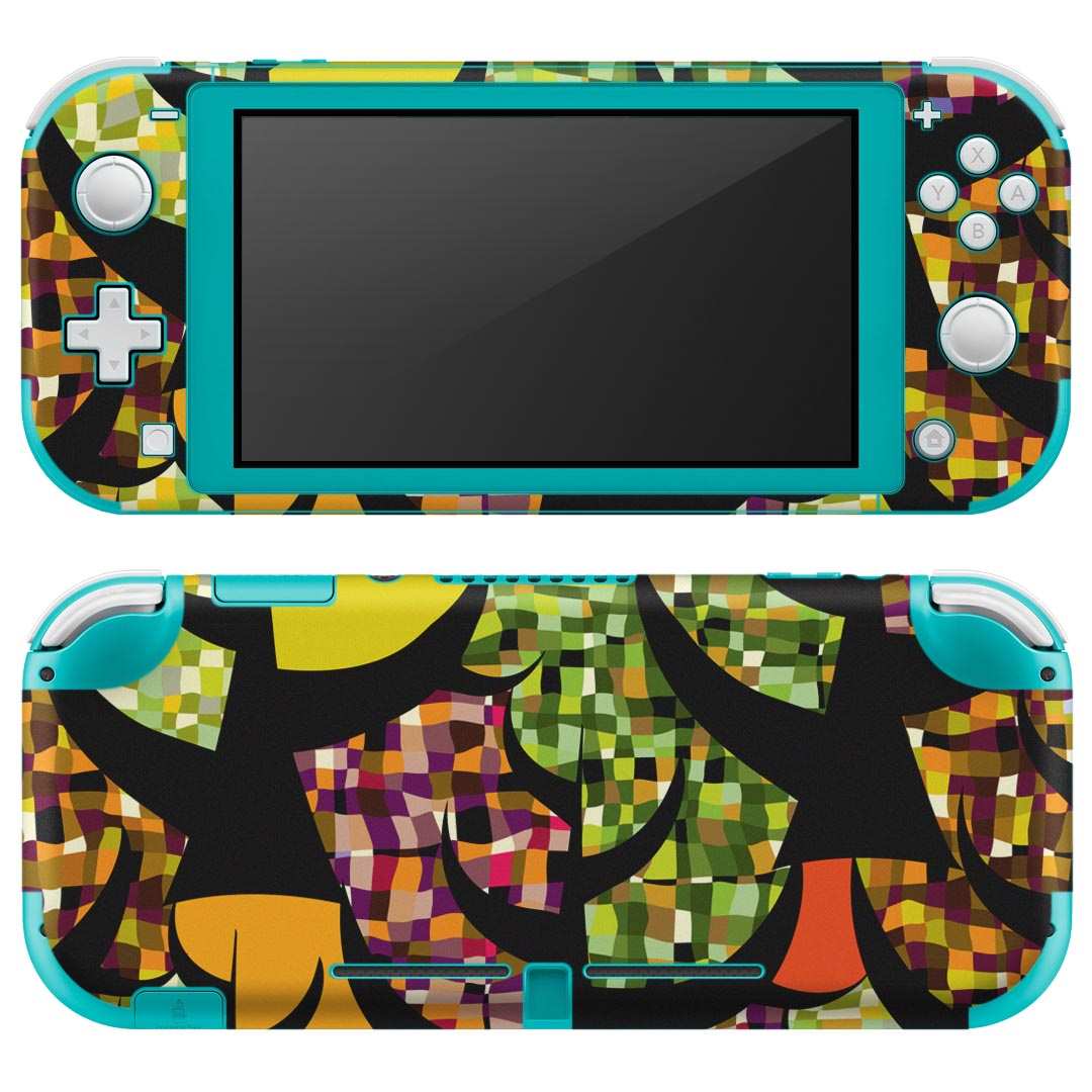 igsticker Nintendo Switch Lite 専用 デザインスキンシール 全面 ニンテンドー スイッチ ライト 専用 ゲーム機 カバー アクセサリー フィルム ステッカー エアフリー 007685 模様 カラフル グリーン 緑
