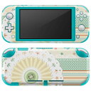 igsticker Nintendo Switch Lite 専用 デザインスキンシール 全面 ニンテンドー スイッチ ライト 専用 ゲーム機 カバー アクセサリー フィルム ステッカー エアフリー 007693 ボタン 水玉 レース 水色|詳細画像