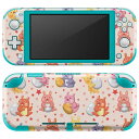 igsticker Nintendo Switch Lite 専用 デザインスキンシール 全面 ニンテンドー スイッチ ライト 専用 ゲーム機 カバー アクセサリー フィルム ステッカー エアフリー 007709 うさぎ たまご ピンク 模様