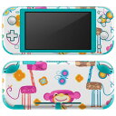 igsticker Nintendo Switch Lite 専用 デザインスキンシール 全面 ニンテンドー スイッチ ライト 専用 ゲーム機 カバー アクセサリー フィルム ステッカー エアフリー 007715 動物 花 カラフル(2)