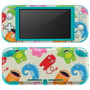 igsticker Nintendo Switch Lite 専用 デザインスキンシール 全面 ニンテンドー スイッチ ライト 専用 ゲーム機 カバー アクセサリー フィルム ステッカー エアフリー 007721 モンスター キャラクター カラフル 模様(2)