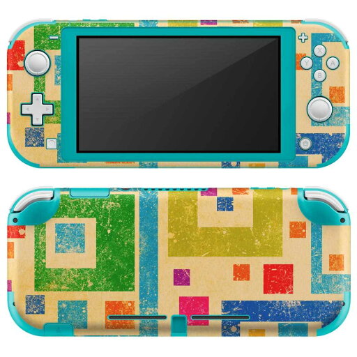 igsticker Nintendo Switch Lite 専用 デザインスキンシール 全面 ニンテンドー スイッチ ライト 専用 ゲーム機 カバー アクセサリー フィルム ステッカー エアフリー 007733 四角 模様 カラフル レトロ igsticker Nintendo Switch Lite 専用 デザインスキンシール 全面 ニンテンドー スイッチ ライト 専用 ゲーム機 カバー アクセサリー フィルム ステッカー エアフリー 007733 四角 模様 カラフル レトロ