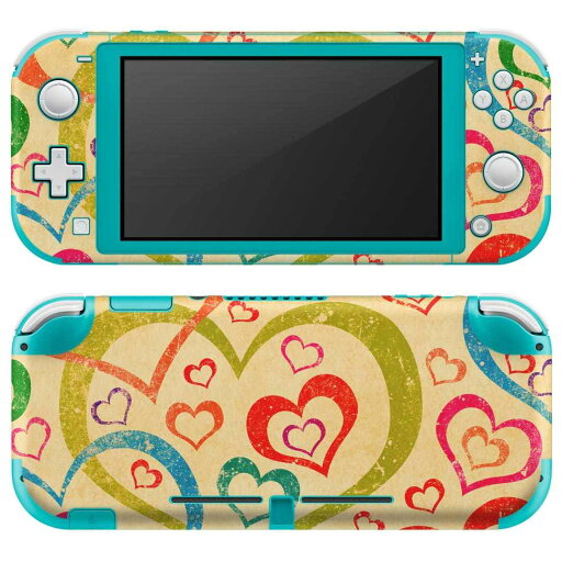 igsticker Nintendo Switch Lite 専用 デザインスキンシール 全面 ニンテンドー スイッチ ライト 専用 ゲーム機 カバー アクセサリー フィルム ステッカー エアフリー 007734 ハート カラフル 模様 レトロ igsticker Nintendo Switch Lite 専用 デザインスキンシール 全面 ニンテンドー スイッチ ライト 専用 ゲーム機 カバー アクセサリー フィルム ステッカー エアフリー 007734 ハート カラフル 模様 レトロ