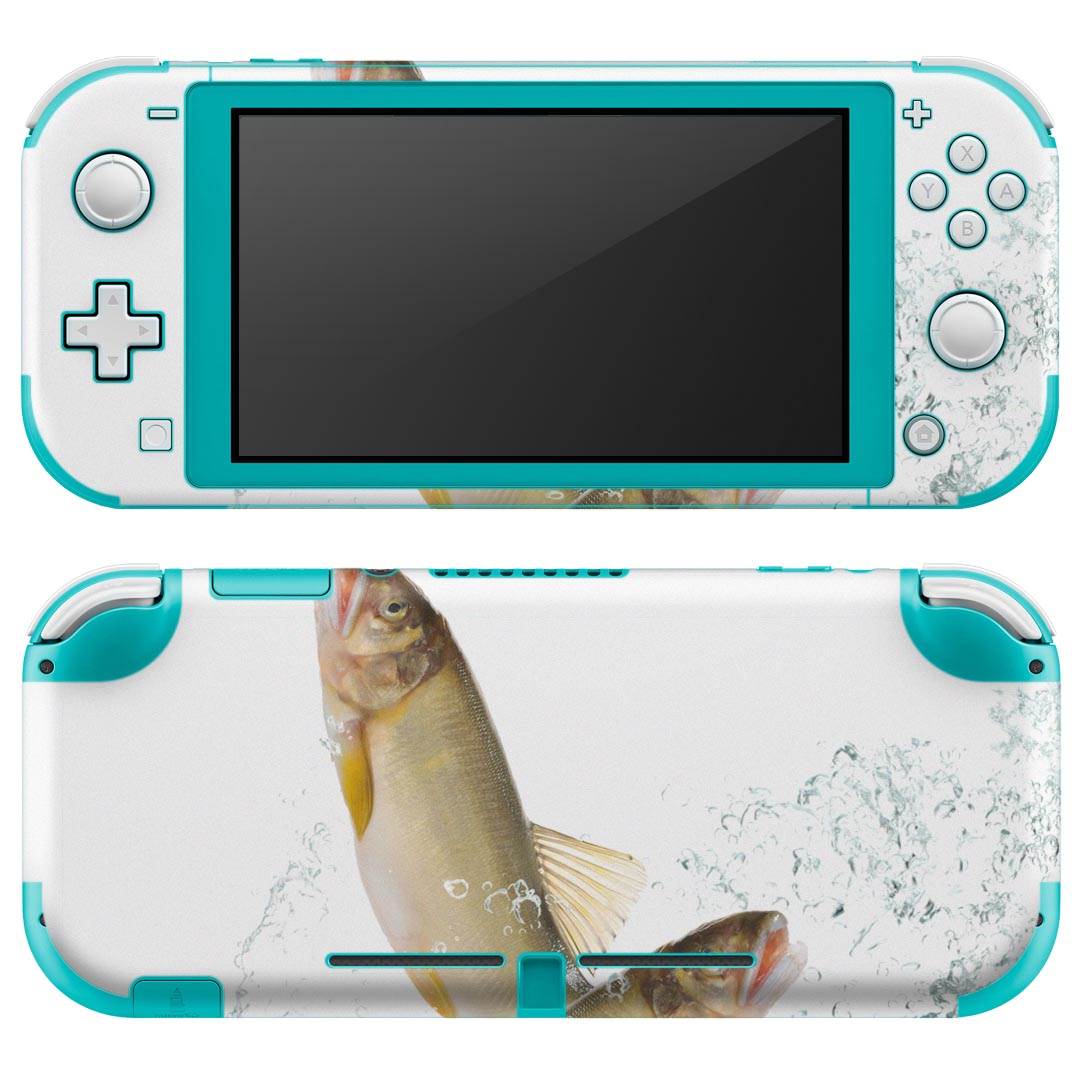 igsticker Nintendo Switch Lite 専用 デザインスキンシール 全面 ニンテンドー スイッチ ライト 専用 ゲーム機 カバー アクセサリー フィルム ステッカー エアフリー 007741 魚 さかな 水 みず