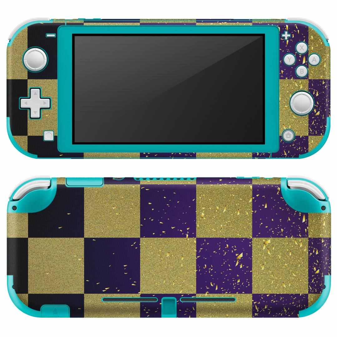 igsticker Nintendo Switch Lite 専用 デザインスキンシール 全面 ニンテンドー スイッチ ライト 専用 ゲーム機 カバー アクセサリー フィルム ステッカー エアフリー 007742 市松模様 和風 和柄