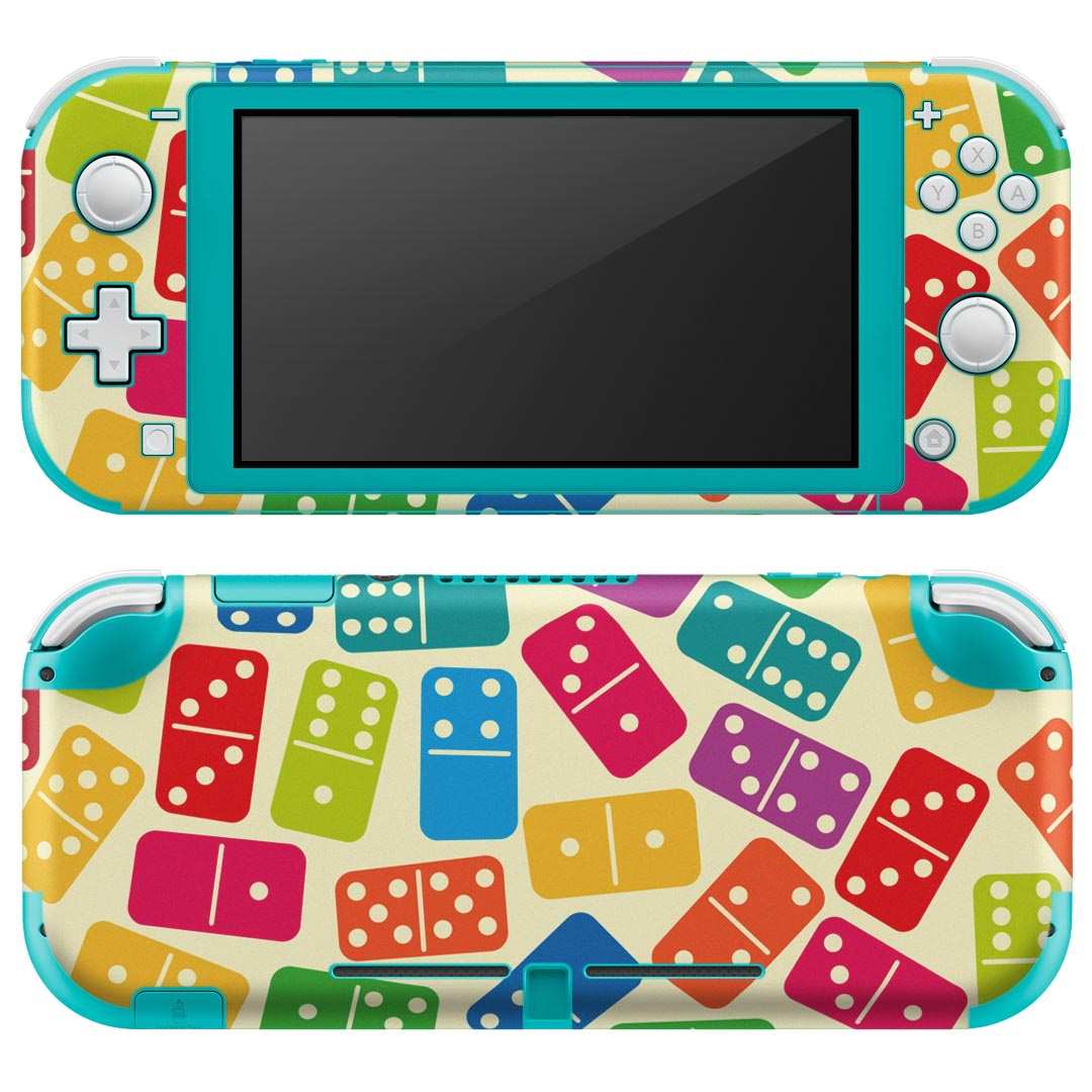 igsticker Nintendo Switch Lite 専用 デザインスキンシール 全面 ニンテンドー スイッチ ライト 専用 ゲーム機 カバー アクセサリー フィルム ステッカー エアフリー 007760 カラフル　サイコロ　さいころ　模様