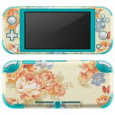igsticker Nintendo Switch Lite 専用 デザインスキンシール 全面 ニンテンドー スイッチ ライト 専用 ゲーム機 カバー アクセサリー フィルム ステッカー エアフリー 007762 花 イエロー 水色 ピンク(2)