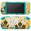 igsticker Nintendo Switch Lite 専用 デザインスキンシール 全面 ニンテンドー スイッチ ライト 専用 ゲーム機 カバー アクセサリー フィルム ステッカー エアフリー 007792 花 イエロー オレンジ(2)