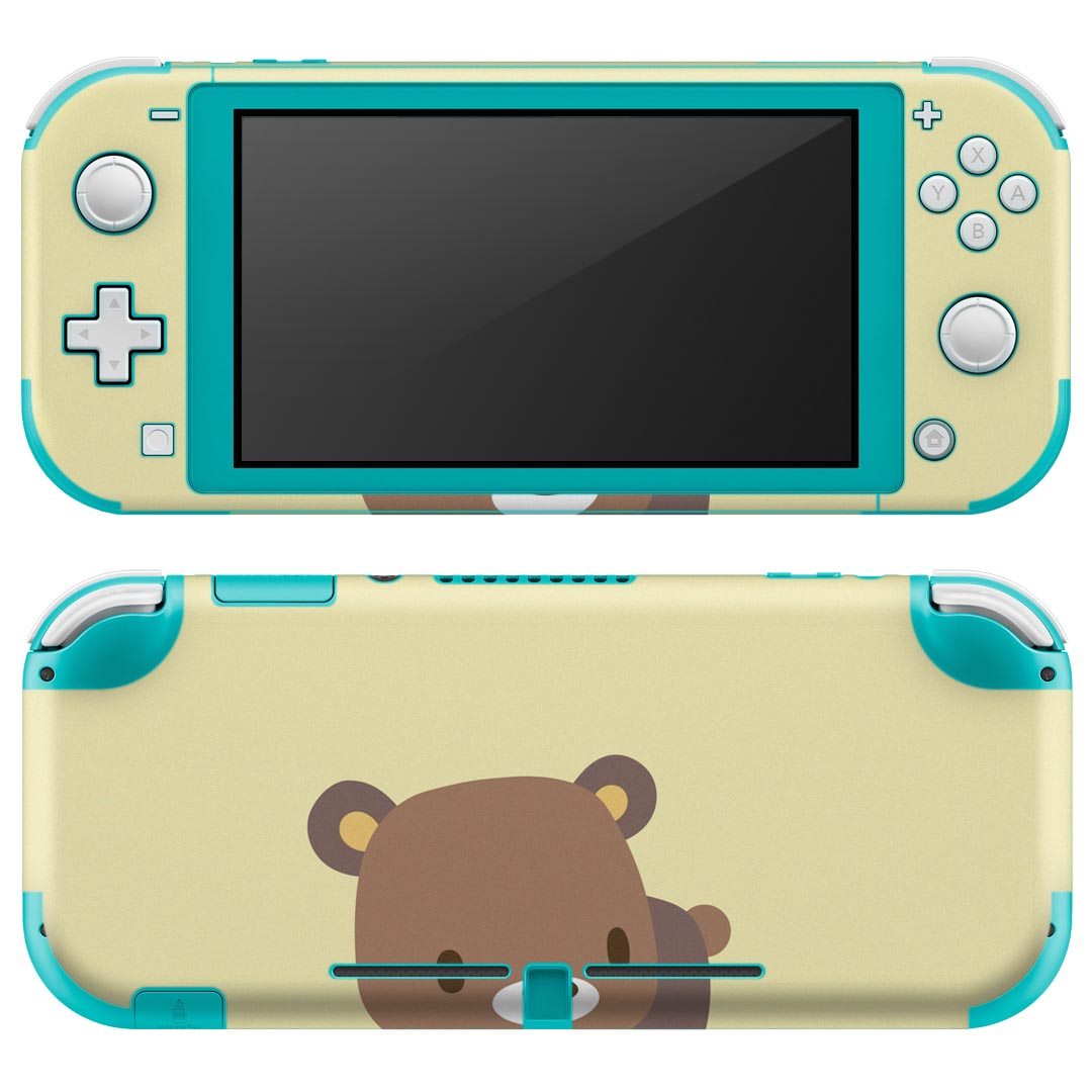 igsticker Nintendo Switch Lite 専用 デザインスキンシール 全面 ニンテンドー スイッチ ライト 専用 ゲーム機 カバー アクセサリー フィルム ステッカー エアフリー 007851 熊　くま　イラスト　キャラクター