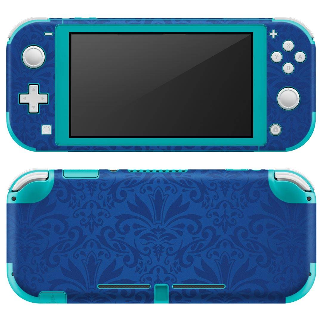 igsticker Nintendo Switch Lite 専用 デザインスキンシール 全面 ニンテンドー スイッチ ライト 専用 ゲーム機 カバー アクセサリー フィルム ステッカー エアフリー 007862 青　ブルー　模様